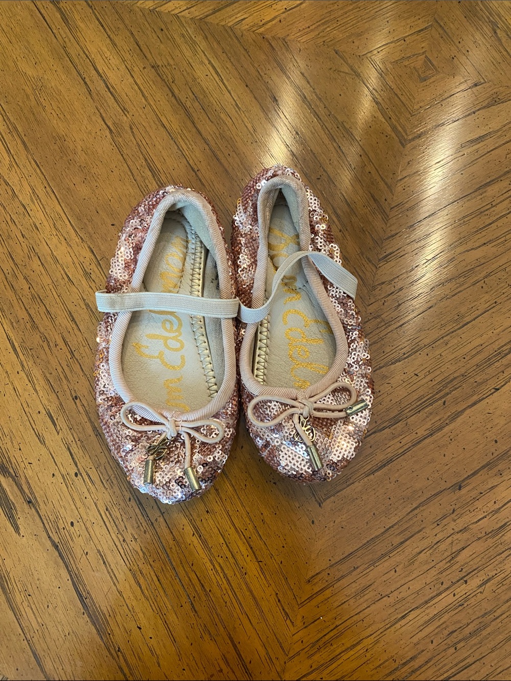 Sam Edelman Kids Sequin Ballet Flats - Rose Gold